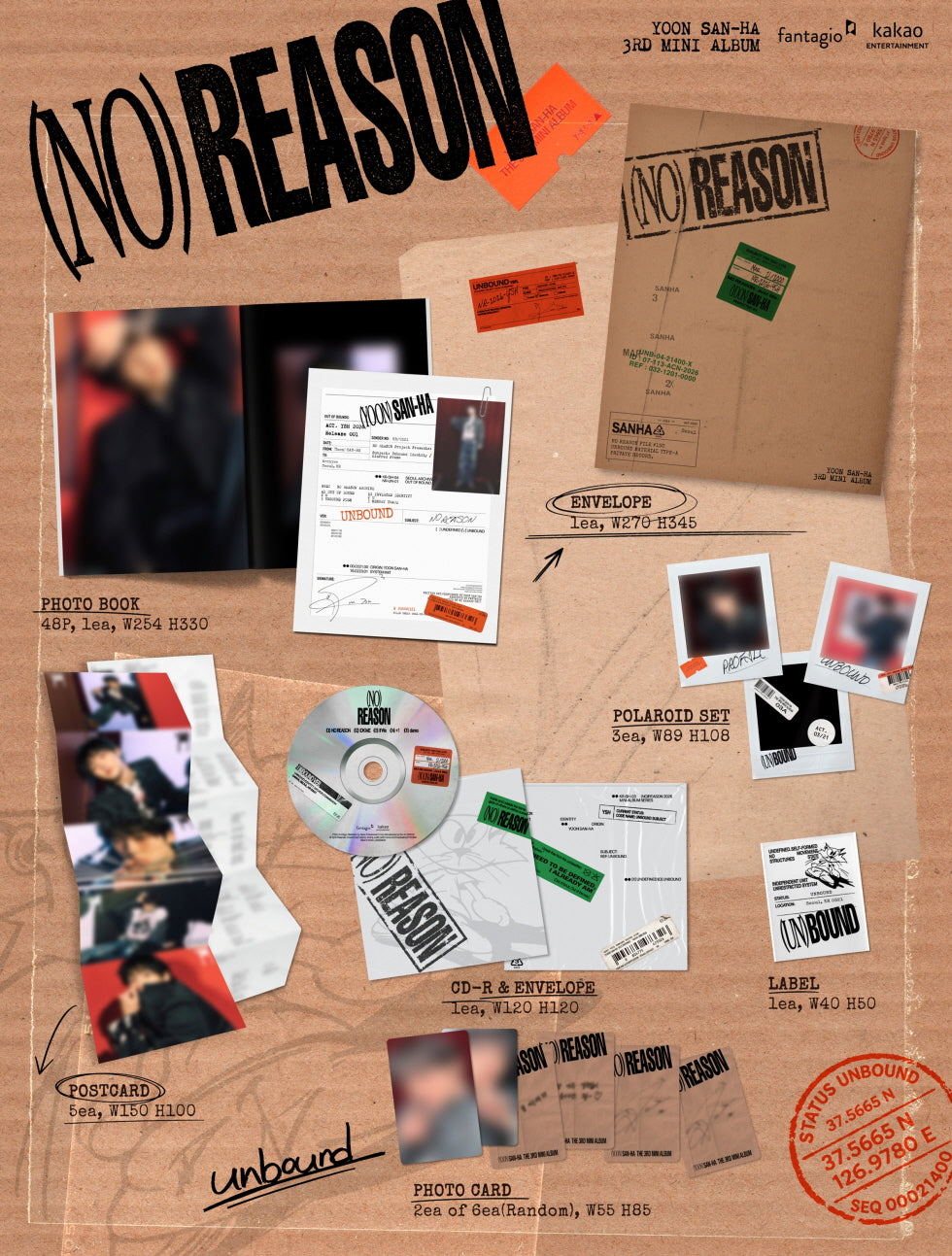 [B2B] Yoon Sanha - Mini Album Vol. 3 [NO REASON] (Random Ver.) / 미니 3집 [NO REASON] 랜덤