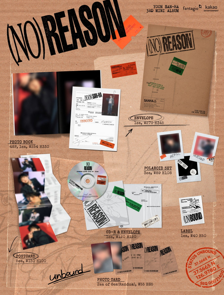 [B2B] Yoon Sanha - Mini Album Vol. 3 [NO REASON] (Random Ver.) / 미니 3집 [NO REASON] 랜덤