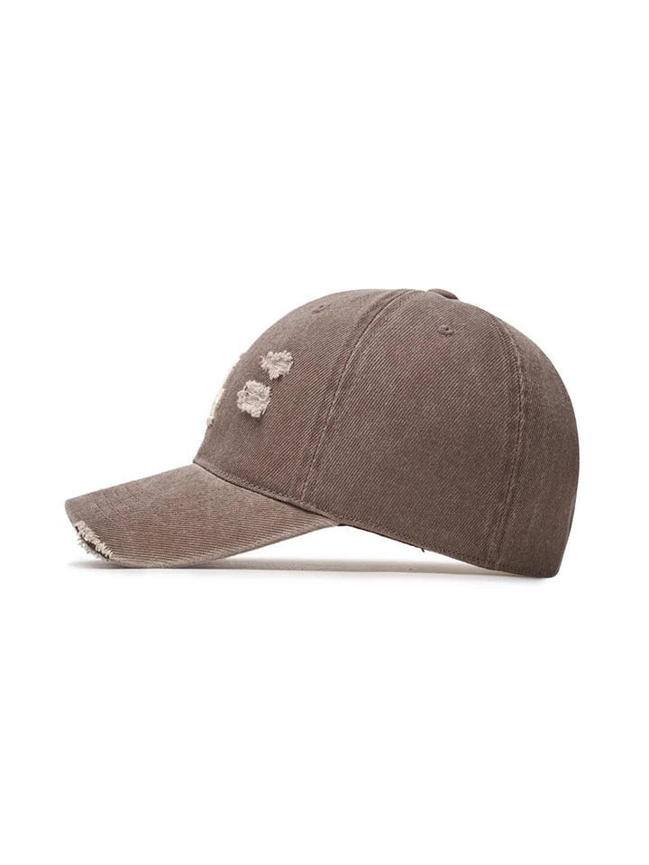 ** [Pre-Order] AESPA - Wearing KARINA Damage Washing Unstruck Ball Cap  LA (L.Brown)