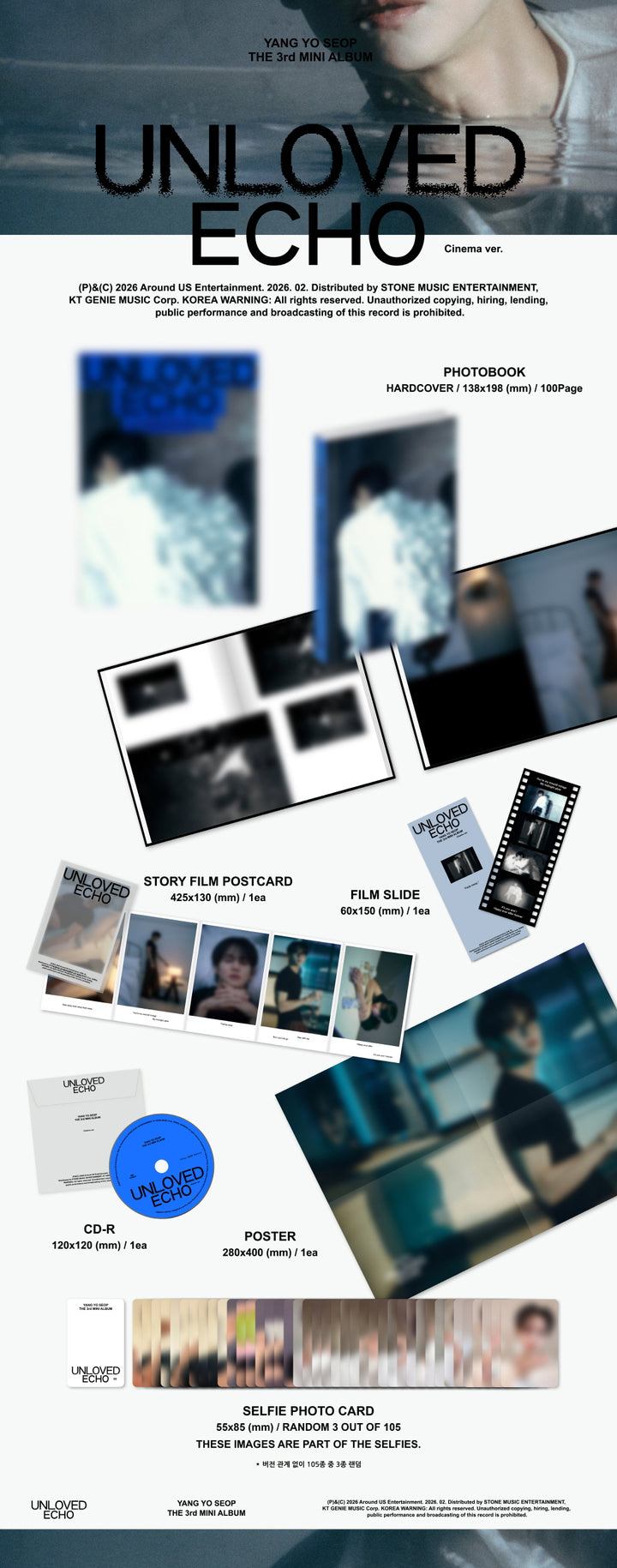 [B2B] YANG YOSEOP - The 3rd Mini Album [Unloved Echo] (Random Ver.) / [쇼핑몰]양요섭 - 미니 3집 [Unloved Echo] 랜덤