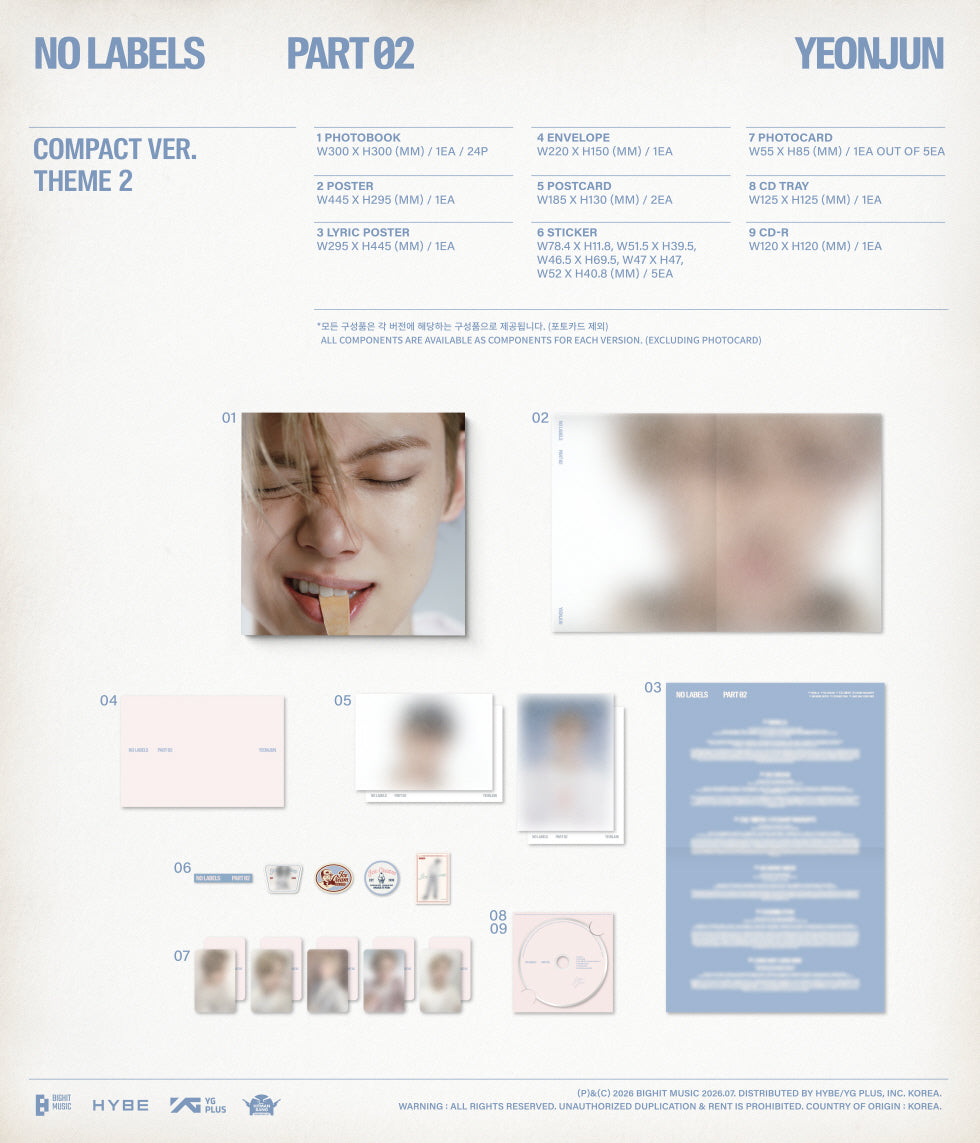 [B2B] YEONJUN - NO LABELS: PART 02 (Compact Ver.) / 연준 (YEONJUN) - NO LABELS: PART 02 (Compact Ver.)