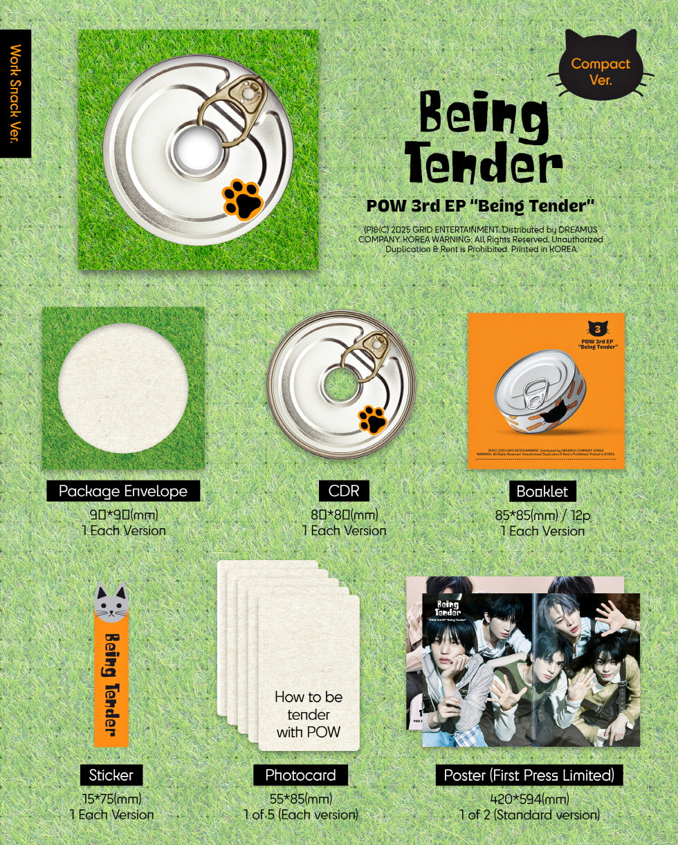 [B2B] POW (파우) - Vol. 3 [Being Tender] Compact Ver. / POW (파우) - 미니3집 [Being Tender] Compact Ver.