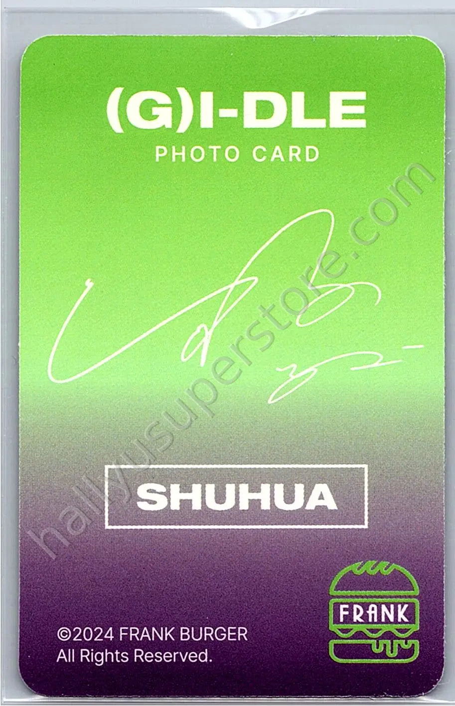 i-dle - Shuhua - (G)I-DLE x Frank Burger brand collaboration photocard set round 1
