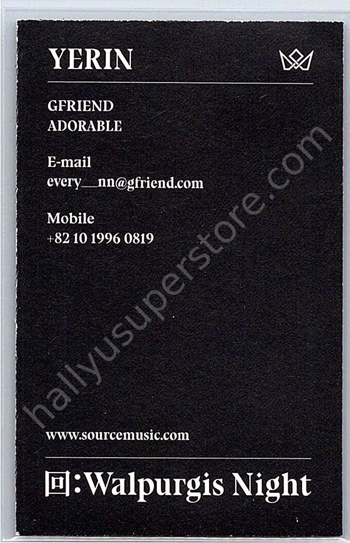 GFRIEND - Yerin - GFRIEND - Yerin - 回: Walpurgis Night Album