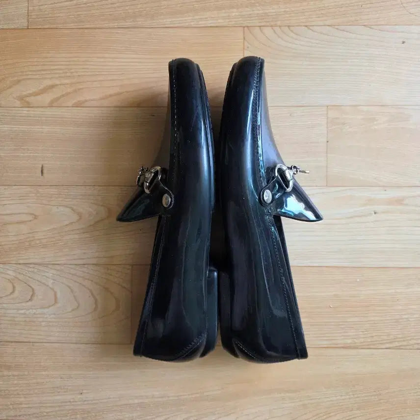 [BUNJANG] Vivienne Westwood Black PVC Rain Loafer Shoes / 비비안웨스트우드 블랙 로퍼 슈즈(pvc재질 레인로퍼)40size