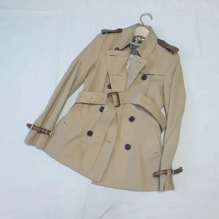[BUNJANG] Burberry Nova Check Short Trench Coat Jacket / 버버리 노바체크 숏 트렌치 코트 자켓