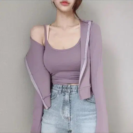 [BUNJANG] Five Closet Macaron Zip-up Set / 파이브클로젯 메이드 마카롱 집업 set (3가지색)