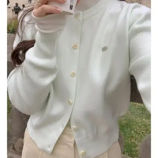 [BUNJANG] Aubein Smooth Round Cashmere Cardigan / 새상품 어베인 스무드 라운드 캐시미어 가디건