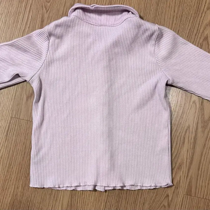 [BUNJANG] Lavender Pink Ribbed Cardigan / 라벤더핑크 골지 카라 가디건
