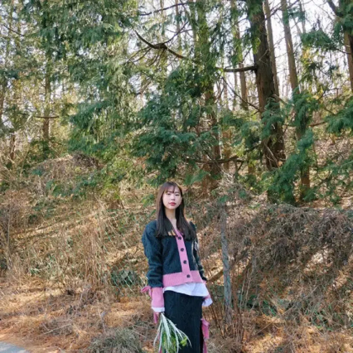 [BUNJANG] lmml Heart Ribbon Cardigan &amp; Skirt Set / lmml 하트리본 가디건+스커트