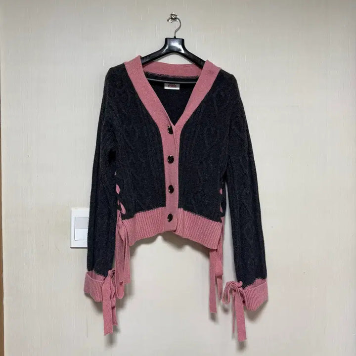 [BUNJANG] lmml Heart Ribbon Cardigan &amp; Skirt Set / lmml 하트리본 가디건+스커트