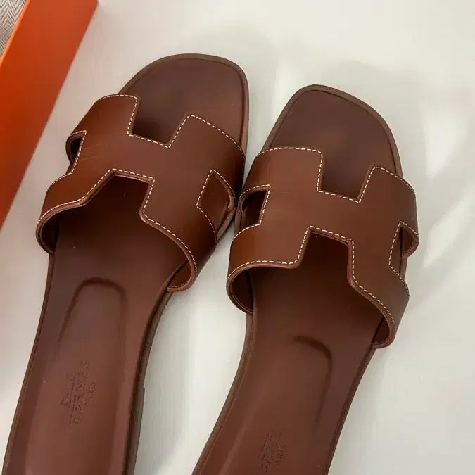 [BUNJANG] Hermes Oran Brown Sandals Size 37 / 에르메스 오란 브라운 샌들 37/가격조정없음