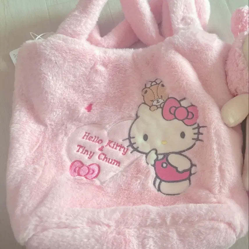 [BUNJANG] Hello Kitty Pink Handbag / 보들보들 헬로키티 핑크색 가방