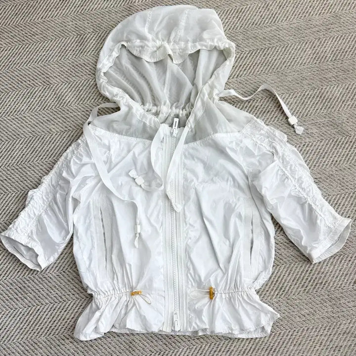 [BUNJANG] Adidas Stella McCartney White Windbreaker Jacket / 아디다스x스텔라멕카트니 흰색 바람막이