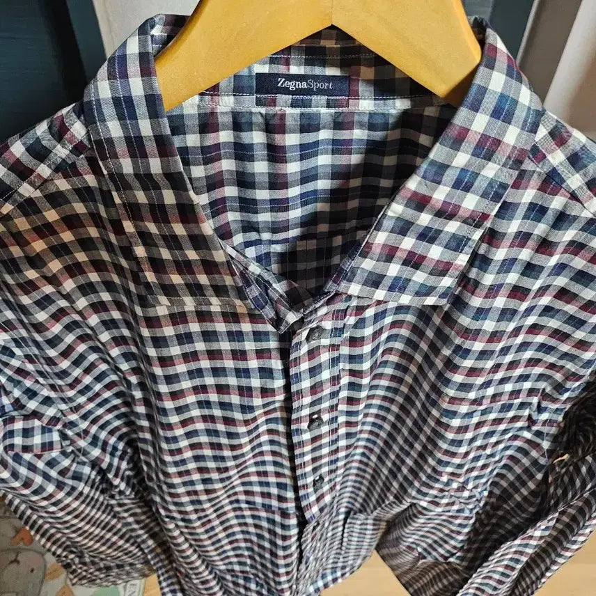 [BUNJANG] Zegna Sport Check Pattern Cotton Shirt XXL / 제냐 스포츠 체크 셔츠 XXL(105 사이즈정도)