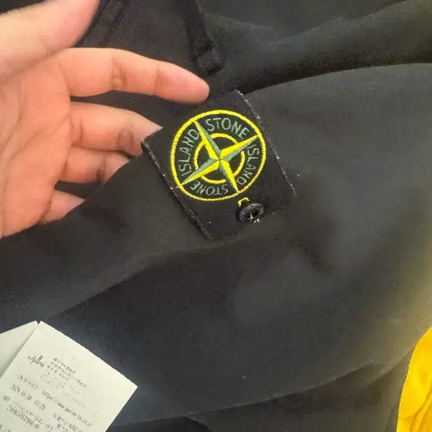 [BUNJANG] Stone Island Hooded Zip-Up Black / (XL) 스톤아일랜드 후드집업 블랙