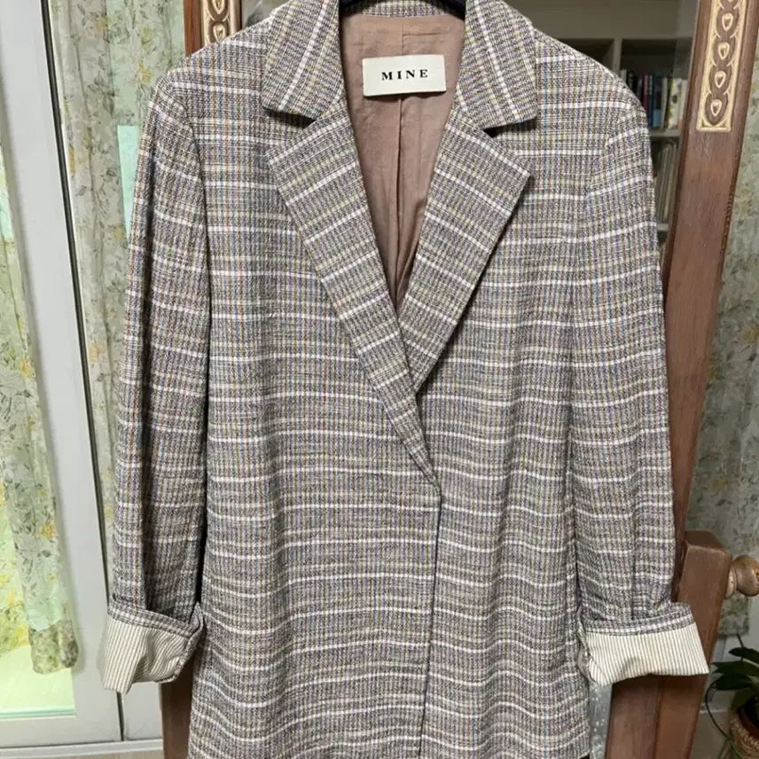 [SOLD OUT] Mine 한섬 마인 썸머 체크 자켓_44사이즈