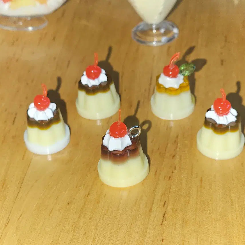 [BUNJANG] Aramode Pudding Object Keychain Set / 레진 푸딩 오브제 키링 아라모드 크림소다 거북이 말차 녹차