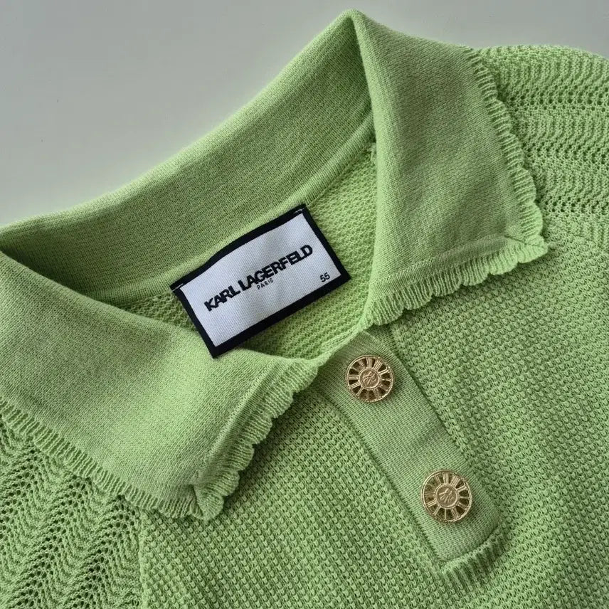 [BUNJANG] Karl Lagerfeld Short Sleeve Knit Sweater / 칼라거펠트 시원한 반팔니트 스웨터(SB8