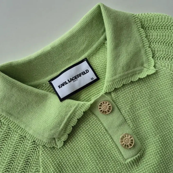 [BUNJANG] Karl Lagerfeld Short Sleeve Knit Sweater / 칼라거펠트 시원한 반팔니트 스웨터(SB8
