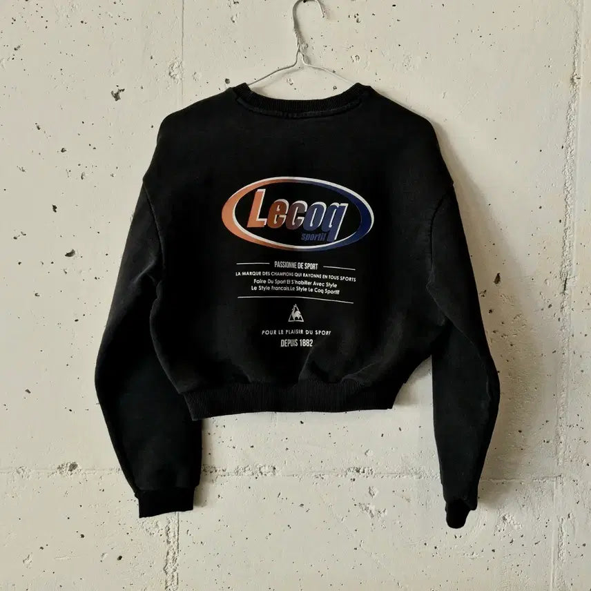 [BUNJANG] Le Coq Sportif Cropped Custom Sweatshirt Size 44-55 / 르꼬끄 크롭 리메이크 맨투맨 44~55