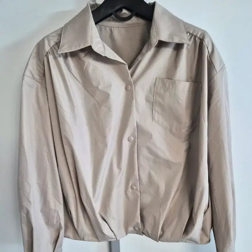 [BUNJANG] LeBlancPayeaux Beige Shirt Jacket / 르블랑페이우 셔츠자켓77