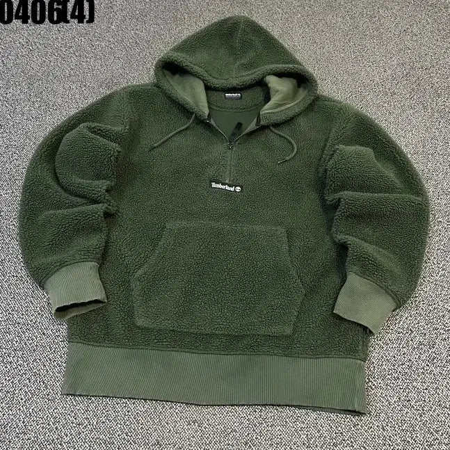 [BUNJANG] Timberland Fleece Half-Zip Hoodie / 팀버랜드 후리스 하프집업 후드티 0406(4)