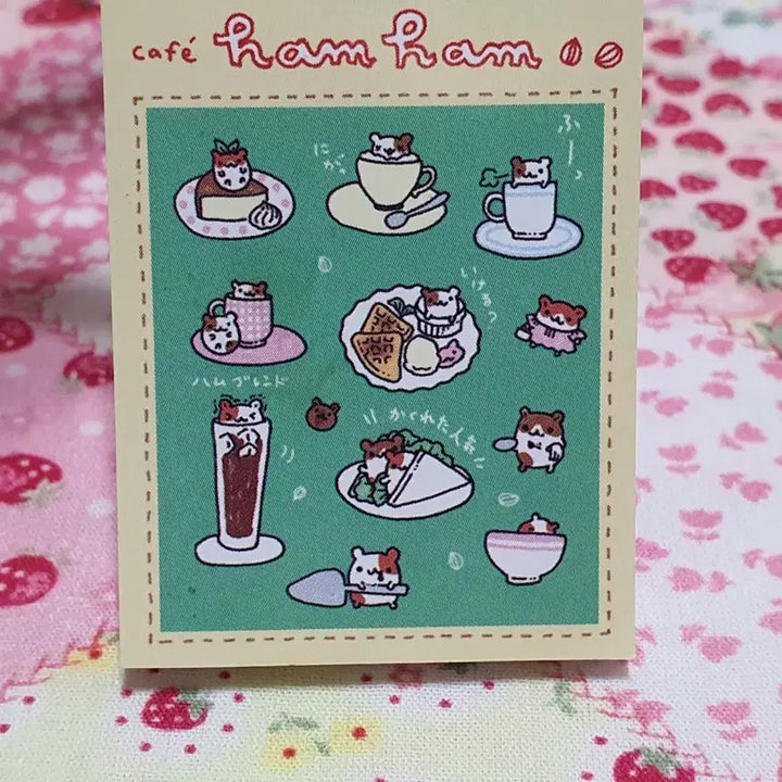 [BUNJANG] Heisei Era Hamster Mini Memo Pad Bundle Set / 고전 헤이세이 햄스터 미니 메모지 2개 일괄 (카페 식당)