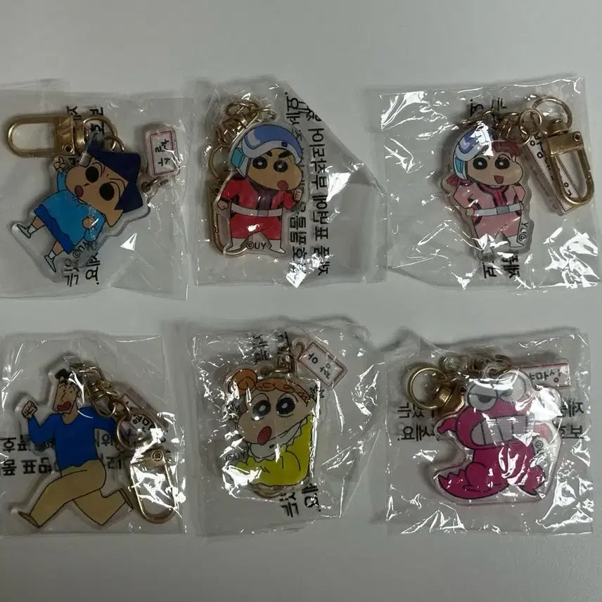 [SOLD OUT] 짱구 아크릴 키링 모음 6종 일괄 미개봉