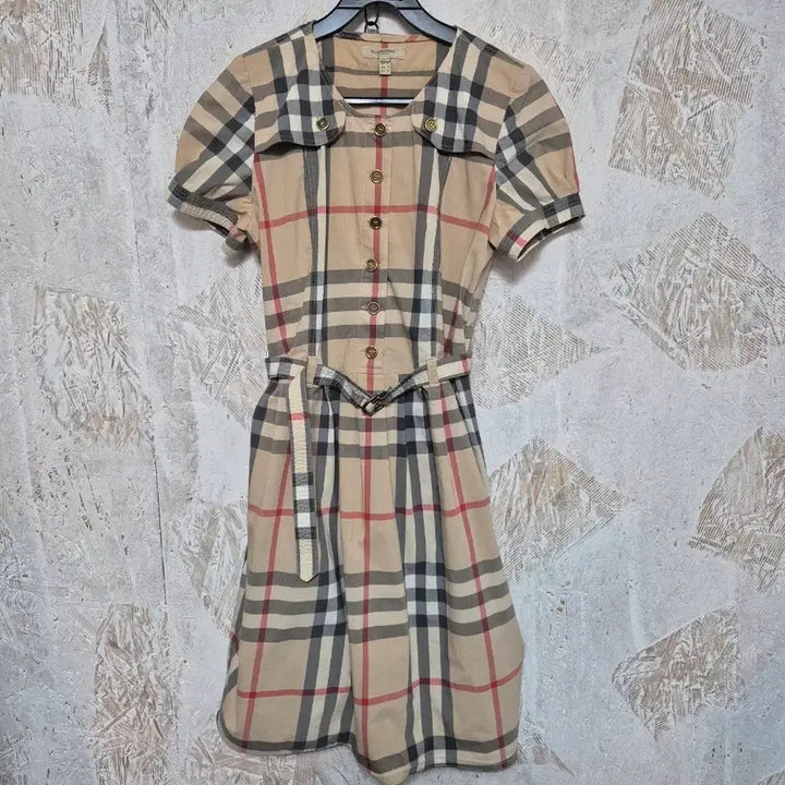 [BUNJANG] Burberry Check Pattern Belted Dress / 버버리 원피스 정품