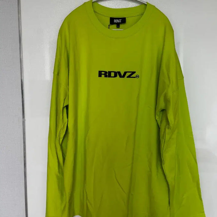[BUNJANG] RDVZ Long Sleeve T-shirt - Orange/Lime / 새상품) RDVZ 긴팔 티셔츠 -오렌지,라임