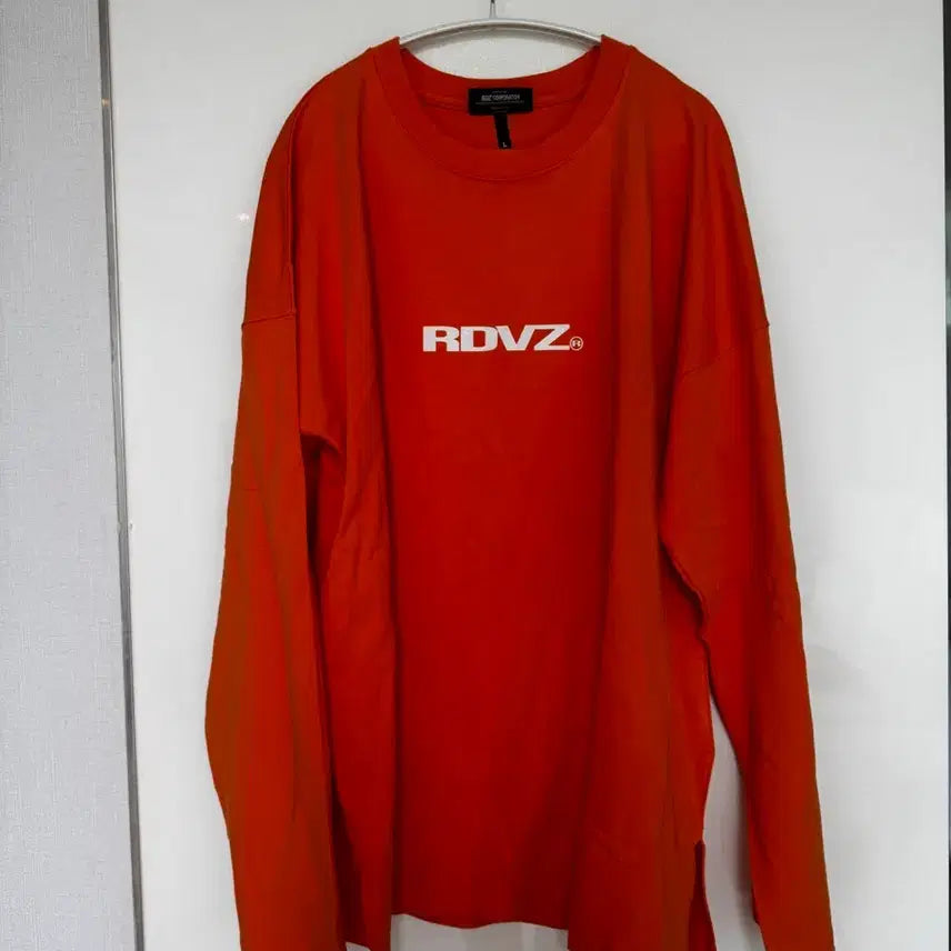 [BUNJANG] RDVZ Long Sleeve T-shirt - Orange/Lime / 새상품) RDVZ 긴팔 티셔츠 -오렌지,라임