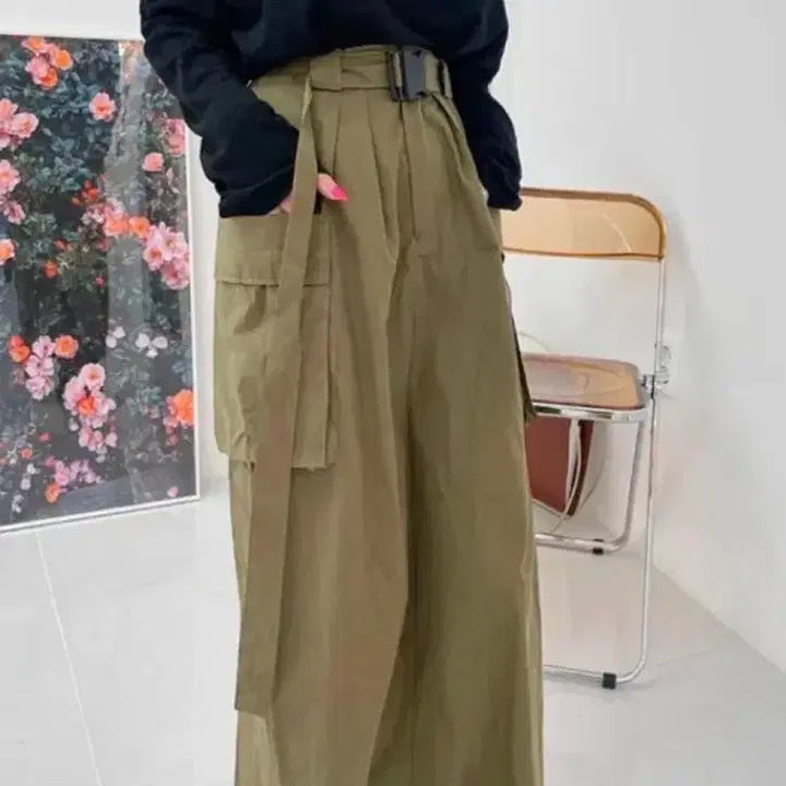 [BUNJANG] Cargos Buckle Belt Set Long Skirt / 카고 버클벨트set 롱스커트