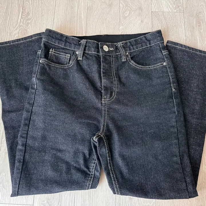 [BUNJANG] Sonnyeo Recipe Dark Ocean Denim Pants (M) / 소녀레시피 다크오션 생지 데님팬츠(M)