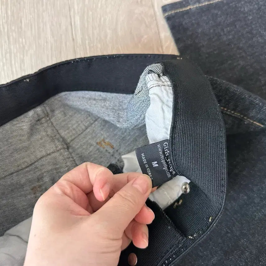 [BUNJANG] Sonnyeo Recipe Dark Ocean Denim Pants (M) / 소녀레시피 다크오션 생지 데님팬츠(M)