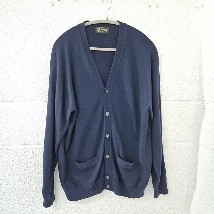 [SOLD OUT] 일본 빈티지)캐시미어100% 남성 네이비 가디건