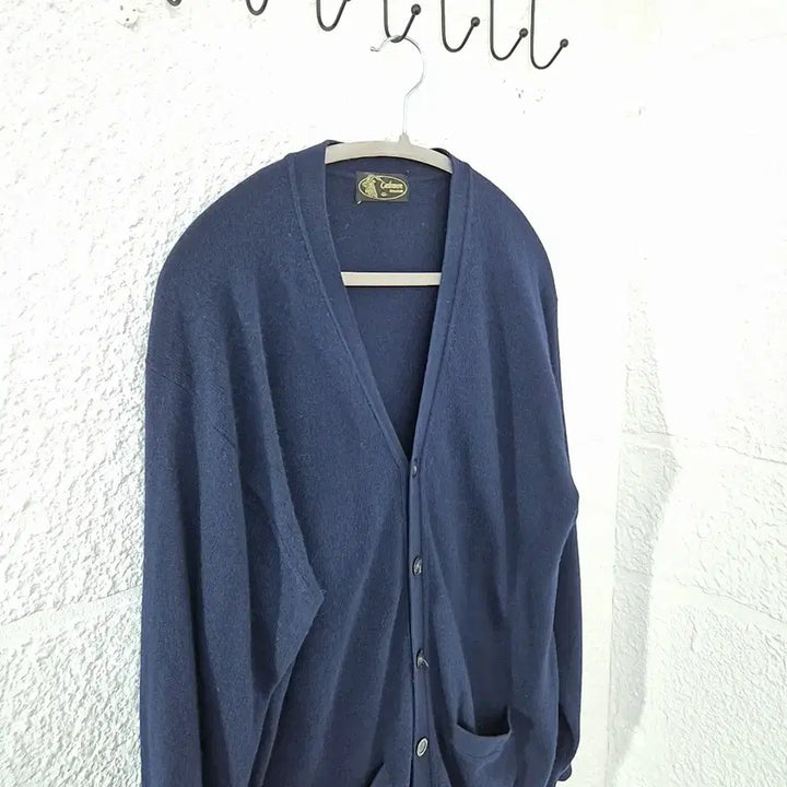 [SOLD OUT] 일본 빈티지)캐시미어100% 남성 네이비 가디건