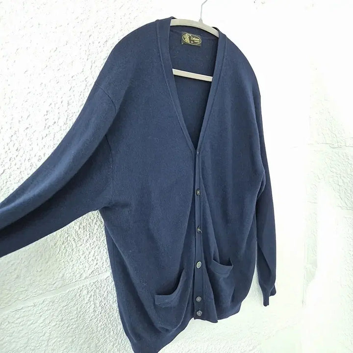 [SOLD OUT] 일본 빈티지)캐시미어100% 남성 네이비 가디건