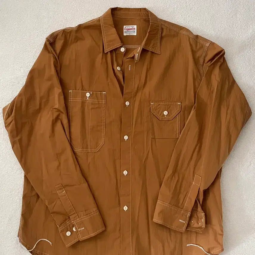 [SOLD OUT] 아웃스탠딩 cn 워크셔츠 머스타드 M