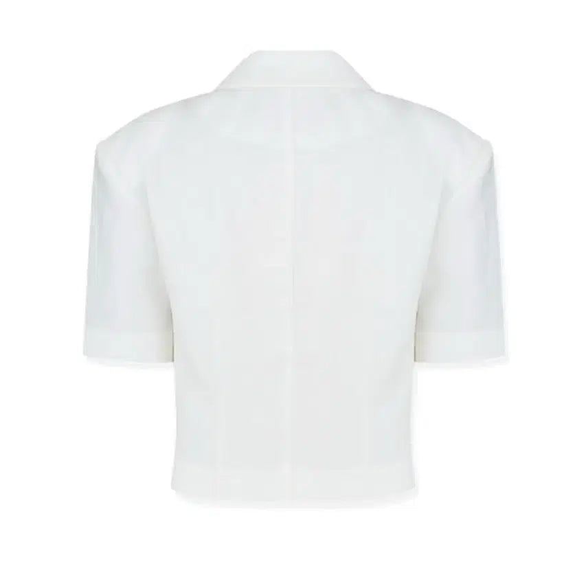 [BUNJANG] Avie Muah Linen Short Sleeve Blazer / 아비에무아 린넨 쇼트 슬리브 블레이저