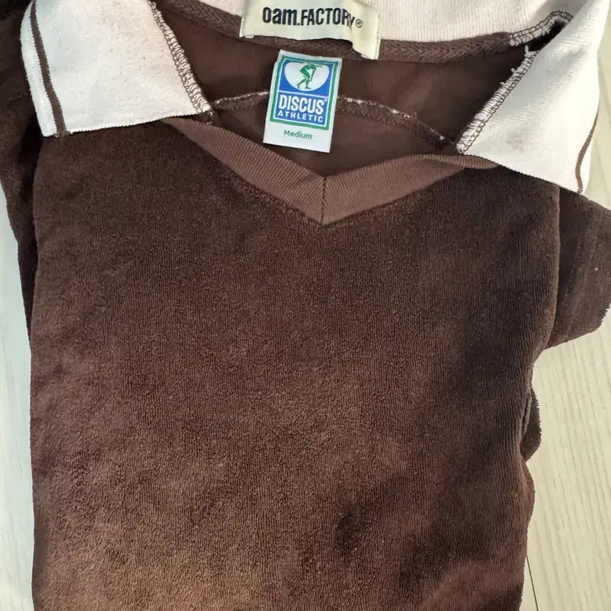 [BUNJANG] Oam Factory Discuss Brown Collaboration T-shirt / Oam 팩토리 디스커스 브라운 콜라보 반팔