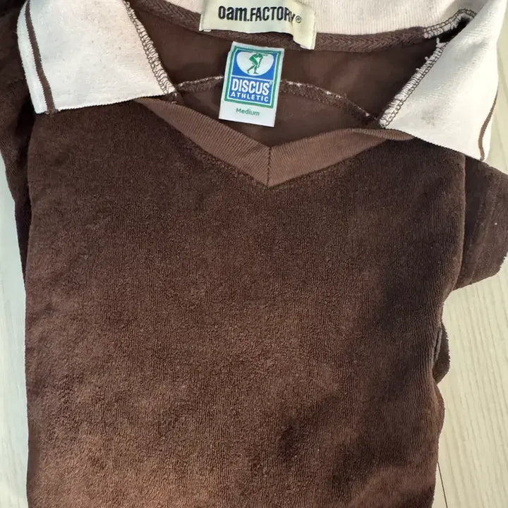[BUNJANG] Oam Factory Discuss Brown Collaboration T-shirt / Oam 팩토리 디스커스 브라운 콜라보 반팔