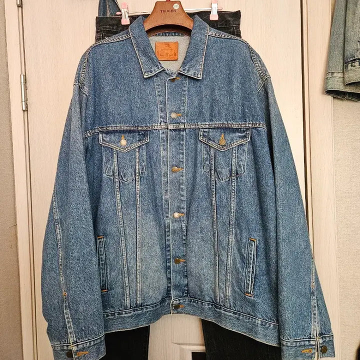 [BUNJANG] Mod9 Blue Cape Denim Jacket / 모드나인 파란망토 L 청자켓 데님자켓 판매 오버사이즈