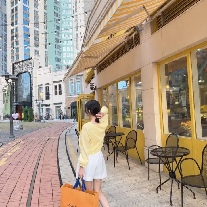 [BUNJANG] Cotton Blend Bermuda 4-Part Shorts / [1회 착용] 핀턱 버뮤다 4부 슬랙스 코튼 밴딩 반바지 숏팬츠 수입의류