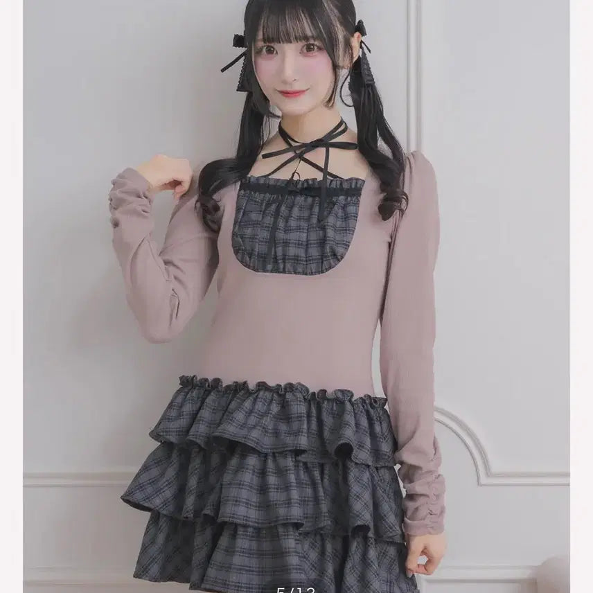 [BUNJANG] Tiered Dress Pink / 피움 티어드 원피스 핑크 양지뢰 걸리 스나계