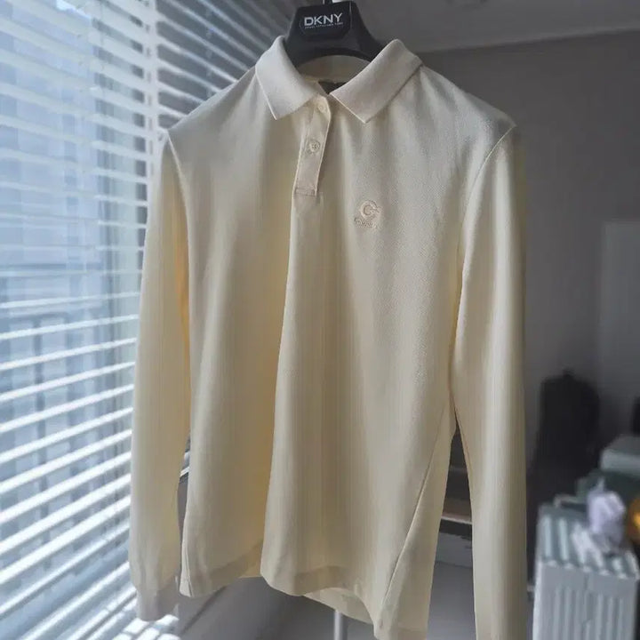 [BUNJANG] Goldwin Pique Polo Shirt Light Yellow Golf Wear 95 / 상태최상) 골드윈 피케(카라)셔츠  라이트옐로우 골프웨어 95