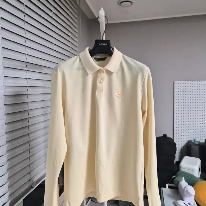 [BUNJANG] Goldwin Pique Polo Shirt Light Yellow Golf Wear 95 / 상태최상) 골드윈 피케(카라)셔츠  라이트옐로우 골프웨어 95