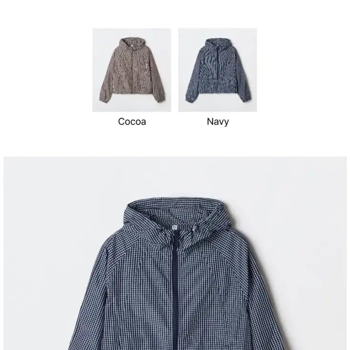 [SOLD OUT] 스파오 체크 후드 바람막이 자켓