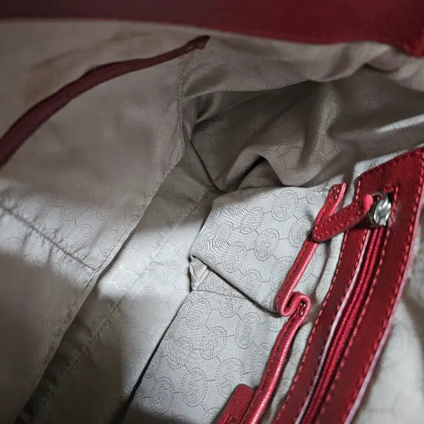 [BUNJANG] Michael Kors Manhattan Burgundy Tote Bag / 마이클코어스 버건디 토트백 빈티지 체인백. 39*24*12. 맨하탄 메시