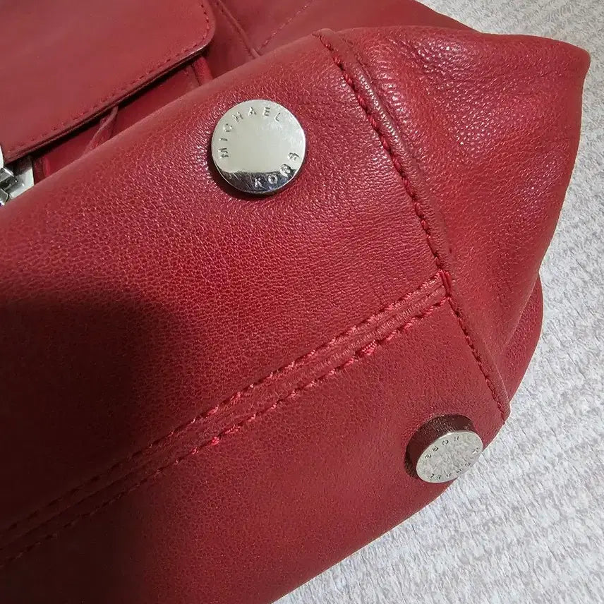 [BUNJANG] Michael Kors Manhattan Burgundy Tote Bag / 마이클코어스 버건디 토트백 빈티지 체인백. 39*24*12. 맨하탄 메시